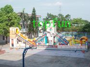 0,55 mm PVC Tarpaulin Inflatable Amusement Park Goyang Istana Untuk Sewa