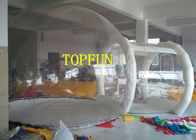 Transparan 0.8mm PVC Inflatable Bubble Tent Dengan Tunnel Untuk Pameran