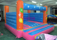 Kustom 4 x 4 m Pencetakan Tangan Rumah Bouncing Inflatable Kids Jumping Castle