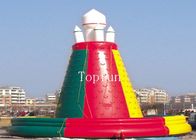 CE 8m Dia Daya Tahan Tinggi Colourful Inflatable Rocket Climbing Wall Sport Game Untuk Anak