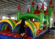 Anak-anak Quadruple Stitching Taman Hiburan Inflatable Dengan Big Slide