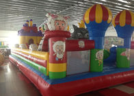 Lucu PVC Inflatable Sports Games, Red Indoor Inflatable Playground Untuk Keluarga