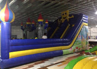 Blue Inflatable Playground, PVC Balon Iklan Terpal PVC