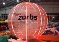 Red Shinning 1.0MM PVC / TPU Inflatable Bubble Ball Dengan LED Light N Logo
