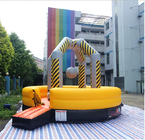 10M Kuning PVC Carnival Games Interactive Inflatable Meltdown Untuk Dewasa