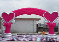 Pink 210D Oxford Fabric Inflatable Arches Dengan Lovely Model Untuk Pernikahan