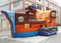 PVC Terpal Anak Fun City Inflatable Bouncy Pirate Ship Untuk Penggunaan Komersial
