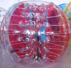 Merah Dan Jelas 0.8mm PVC Manusia Bumper Bola Bola Karet Untuk Anak-anak