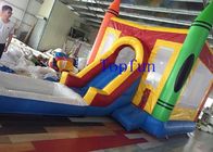 Komersial PVC Tarpaulin Inflatable Jumping Castle Dengan Water Slide