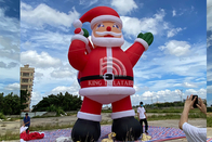 Raksasa Tiup Natal Santa Claus 6m 8m 10m Iklan Tampilan Luar Komersial