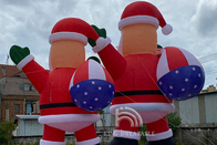 Raksasa Tiup Natal Santa Claus 6m 8m 10m Iklan Tampilan Luar Komersial