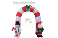Lengkungan Inflatable Santa Claus Snowman Outdoor Inflatable Advertising Dekorasi Natal