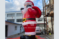 Santa Claus Tiup Raksasa Dengan Tas Hadiah Dekorasi Natal Luar Ruangan