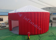 210D Oxford Fabric Dome Inflatable Acara Tenda Putih / Merah Jahitan Struktur