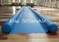 Komersial Blue City Big Inflatable Slip N Slide Dengan Single Lane 50m Panjang Durable