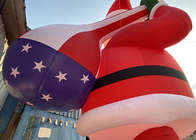 Outdoor Xmas Giant Inflatable Santa Claus Dengan Blower Untuk Dekorasi Natal