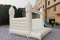 White Inflatable Wedding Castle 13ft X 11.5ft X 10ft Pesta Luar Istana Goyang Dewasa