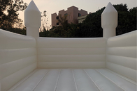 White Inflatable Wedding Castle 13ft X 11.5ft X 10ft Pesta Luar Istana Goyang Dewasa