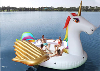 Inflatable Island Float Mainan Air Dewasa 6 Orang Inflatable Unicorn Pool Float