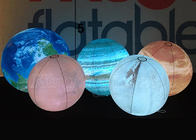 Balon Iklan Luar Ruang Balon Planet Gantung Tiup Balon Dunia Dengan Lampu Led