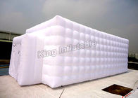 Struktur Lapangan Putih Inflatable Cube Tent Jahitan Ukuran Disesuaikan Untuk Acara
