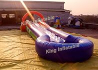 Lucu U Berbentuk Outdoor Inflatable Water Slide PVC Terpal Dengan Blower