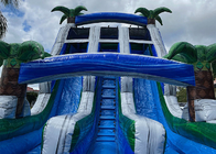 Seluncuran Air Tiup Anak Besar Permainan Luar Ruangan PVC Seluncuran Air Ganda Raksasa Tiup