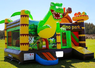 Dewasa Dan Anak-anak permainan luar ruangan 0.55mm PVC Dinosaur Inflatable Bouncy Castle Rental