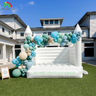 Custom Wedding Party Inflatable Bouncer White Bouncy House Jumping Castle Komersial Bounce Castle