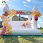 White Inflatable Bouncer Castle Indoor Inflatable Bounce House Untuk Pernikahan
