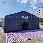 LED komersial Hitam Disco Pencahayaan Mobile Night Club Tent Cube Party Tent Inflatable Nightclub