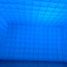 Lampu LED Warna yang dapat disesuaikan Tenda Klub Malam Seluler Biru Tenda Cube Inflatable Tenda Pesta Tenda Untuk Acara