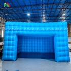 Lampu LED Warna yang dapat disesuaikan Tenda Klub Malam Seluler Biru Tenda Cube Inflatable Tenda Pesta Tenda Untuk Acara