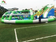 Peralatan permainan air komersial Mobile Land Inflatable Ground Water Park Slide kolam renang besar