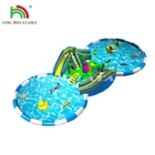 Slide Air Inflatable Dengan Taman Kolam Kolam Air Inflatable Aqua Land Water Park Games