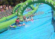 100 × 3m Raksasa PVC terpal Inflatable Slip Slide Kota Untuk Dewasa Inflatable Water Slide