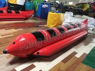 Warna Merah Inflatable Fly Fishing Boats Dengan 0.9mm PVC Inflatable Fishing Pontoon Boats