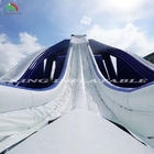 Komersial besar triple air slide 3 jalur pasang tinggi air slide inflatable