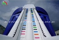 Taman Hiburan Luar Ruang Tiga Saluran Hiburan Air Slide Air Besar Inflatable