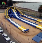 Pemasangan 3 jalur Air Slide Inflatable Outdoor Hiburan Air