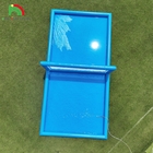 33FT lapangan bola voli kembung kolam renang pantai biru bola voli air net lapangan dengan pompa udara untuk permainan olahraga di luar ruangan