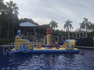 Taman Air Inflatable Komersial Anak Terapung Dengan Slide, Warna Disesuaikan
