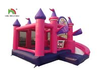 6m Inflatable Jumping Castle Besar Multiplay Bouncy Dengan Curve Slide