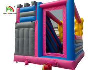 Pink Spongebob House Inflatable Jumping Castle Dengan Celana Dan Sisi Persegi