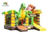 Ukuran Disesuaikan Dinosaurus Inflatable Bounce House / Balita Castle Goyang Dengan Slide