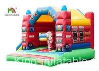 Slide Type Fire Truck Trampoline Inflatable Jumping Castle Untuk Indoor Kids
