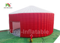Plato 210D Oxford Cloth Red Inflatable Yurt Dome Tent / Blow Up Event Tent