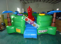 0.45mm PVC Tarpaulin Inflatable Taman Hiburan Turtle Playground Dengan Slide Dan Terowongan