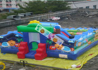 Komersial Taman Hiburan Inflatable / Zoo Jumping Castle 7x7m 0,55mm PVC terpal