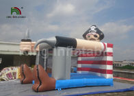 PVC Bajak Laut Tema Inflatable Jumping Castle Bouncer 4 X 3m terbuka Abu-abu Warna
